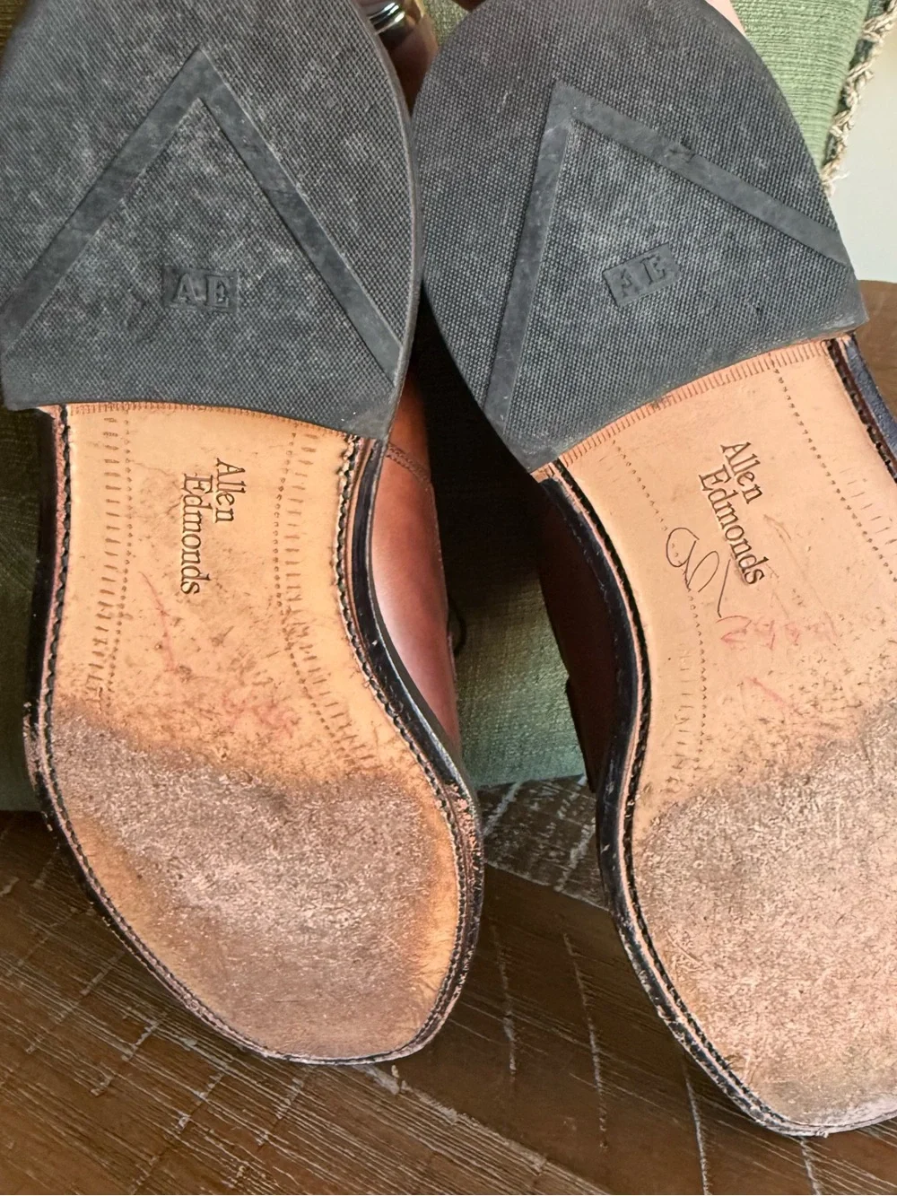 Allen Edmonds Dawson Brown Leather Bicycle Toe Dress Shoes Men's Size 9D